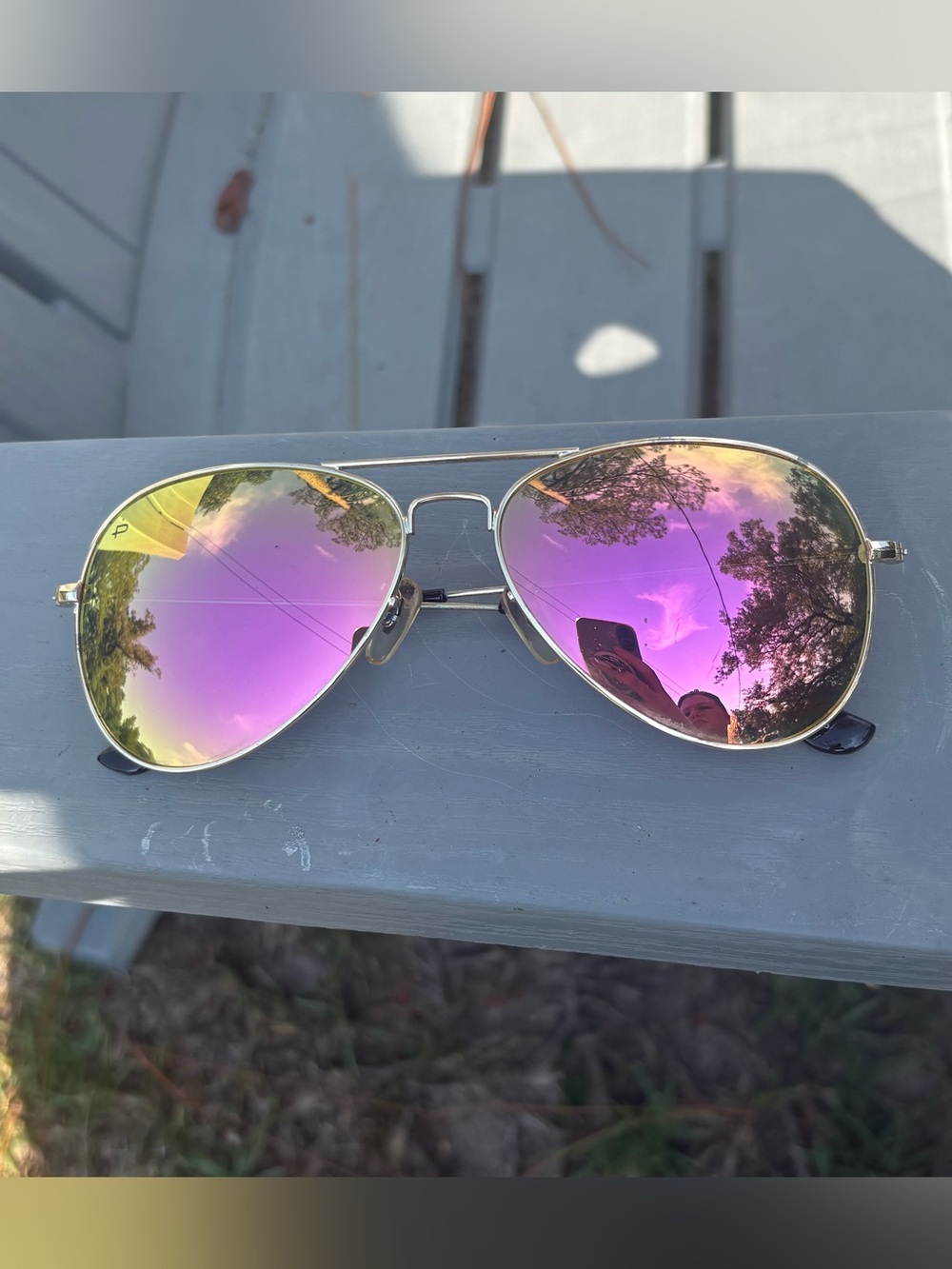 Privé Revaux Polarized Aviator Sunglasses – Gold Frame, Mirrored Lenses + Case